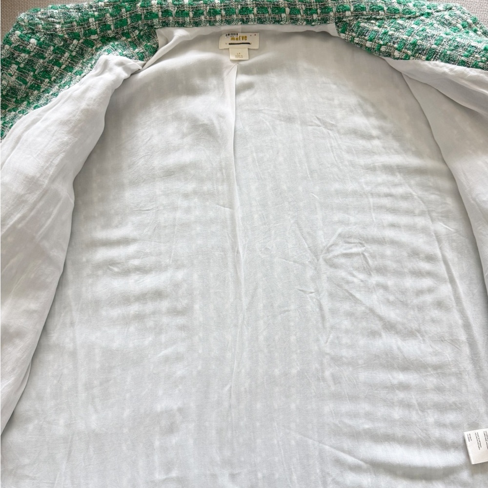 Anthropologie Maeve Tweed Green Jacket Shacket - Picture 7 of 9